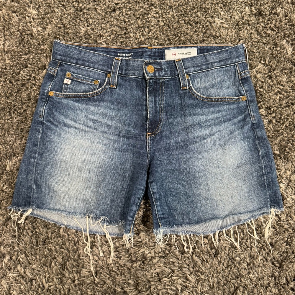 AG Adriano Goldschmied Becke Short in Blue Wash, Size 27
